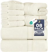 Utopia Towels front packaging showing ivory set and value