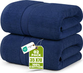 Utopia Towels front packaging showing navy two-pack and value