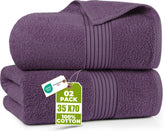 Utopia Towels plum front view showing full bath sheet for generous coverage