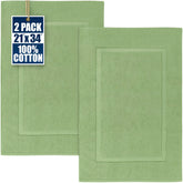 Utopia Towels front view showing full sage green mat and clean design benefit absorbency