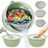 UTTKOJ front view of 4-in-1 colander set, shows complete kit and design benefits