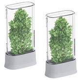 vacane front packaging showing two clear herb keepers and labels for easy storage benefit