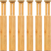 VaeFae bamboo dividers front view showing neat uniform appearance and natural finish