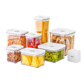 VAKUEN front view of full kit showing pieces and vacuum sealer for organized storage