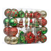 Valery Madelyn front view of full 108ct ornament set showing color variety and packaging benefits