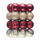 Valery Madelyn front view of 24-count ornament set showing mixed finishes and packaging