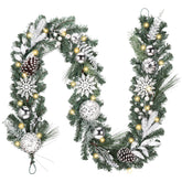 Valery Madelyn garland full length on mantel adding instant holiday warmth