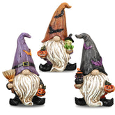 Valery Madelyn front view of three gnome figurines showing design and scale