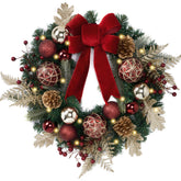 Valery Madelyn wreath front view showing full festive composition and welcoming look