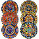 vancasso 10.5-inch plate front view showing vibrant Bohemian pattern and durable finish