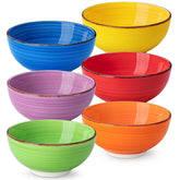 vancasso front view of six colorful bowls, vibrant set for stylish serving