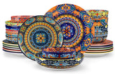 vancasso front view of full 24-piece set showing coordinated Bohemian design and versatility