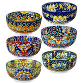vancasso front view of six colorful bowls showing full set and packaging benefit: ready-to-serve