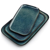 vancasso front view platter set showing three green sizes and stylish presentation benefit