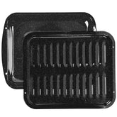 VANKUTL front view of broiler pan set showing two-piece design and fit