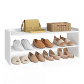 VASAGLE CUSTOS front view showing compact white two-tier organization benefit