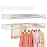 Vasunray front-mounted drying rack showing six rods and clean finish for space saving