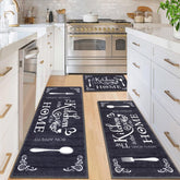 Vaukki front view of three-piece boho rug set showing coverage and style