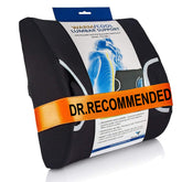 Vaunn lumbar pillow front view showing ergonomic contour and firm support