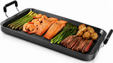 Vayepro griddle front view showing flat cooking surface and edges, for even cooking
