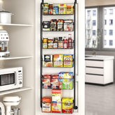 VECELO front view of full 6-tier over-the-door organizer showing space savings