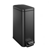 Veelesa front view stainless steel bin shows slim footprint and sleek finish