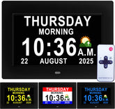 Véfaîî front display showing large date and time for fast recognition