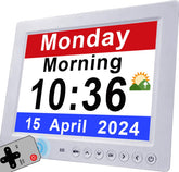 Véfaîî front display showing large clear time for easy readability