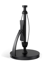 VEHHE front view of black paper towel holder showing sleek profile and stability