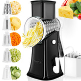 VEKAYA front view of rotary cheese grater showing full unit and benefits