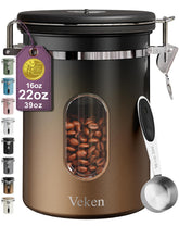 Veken front view of 22oz canister showing sleek design and freshness benefit
