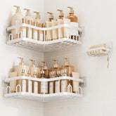 Veken front view of assembled 3-pack caddy showcasing compact storage benefit