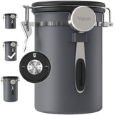 Veken front view canister showing airtight design and sleek finish for freshness