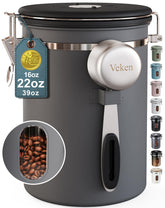 Veken front view canister on counter preserves freshness