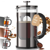 Veken front view showing complete French press and ergonomic handle for confident pouring