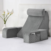 Vekkia front view showing full 19" pillow and ergonomic backrest for support