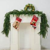 Vemander front view of two 6ft garlands showing full greenery and immediate appeal
