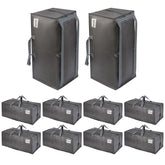 VENO front view of ten-pack heavy duty moving bags shows space-saving design