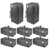 VENO front view showing eight extra-large moving bags and sturdy design benefit: high capacity