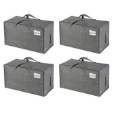 VENO front view of four extra large moving bags showing capacity and label, durable storage solution