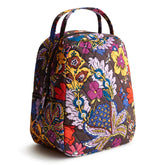 Vera Bradley Colorful Bouquet front view showing zip closure and compact shape for easy carrying