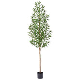 VeriNatural front view potted olive tree showing tall decor and instant room upgrade
