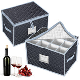 VERONLY front view of grey storage box showing size and handles for easy transport