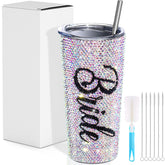 Vesici front view of bride tumbler showing elegant design and gift-ready look