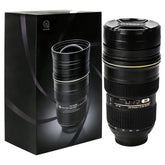 VEUQPM lens mug front view shows realistic camera look and gift appeal