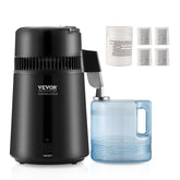 VEVOR front countertop view showing compact distiller and placement benefit
