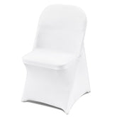 VEVOR front packaging of 30 white chair covers showing quantity and brand benefit