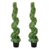 VEVOR front view of spiral topiary pair showing ready-to-display elegance