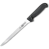 Victorinox fillet knife front view showing 8-inch blade and Fibrox handle for precise filleting