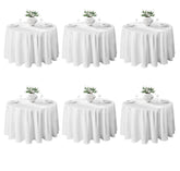 VidaFete front packaging showing six white 120-inch tablecloths and easy selection benefit